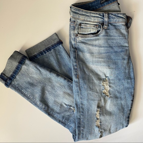 STS Blue Denim - STS Sz 24 “Morgan Tomboy” Distressed Grunge Denim